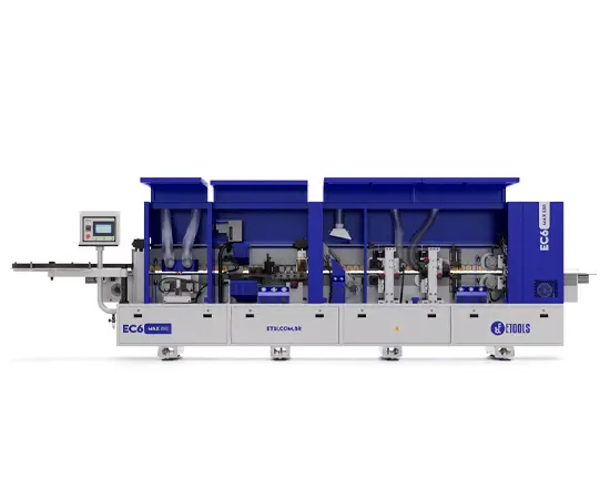 EC6 Max S30 Drill Side na versão inversa, com a peça entrando pela esquerda e os grupos dispostos da esquerda para a direita