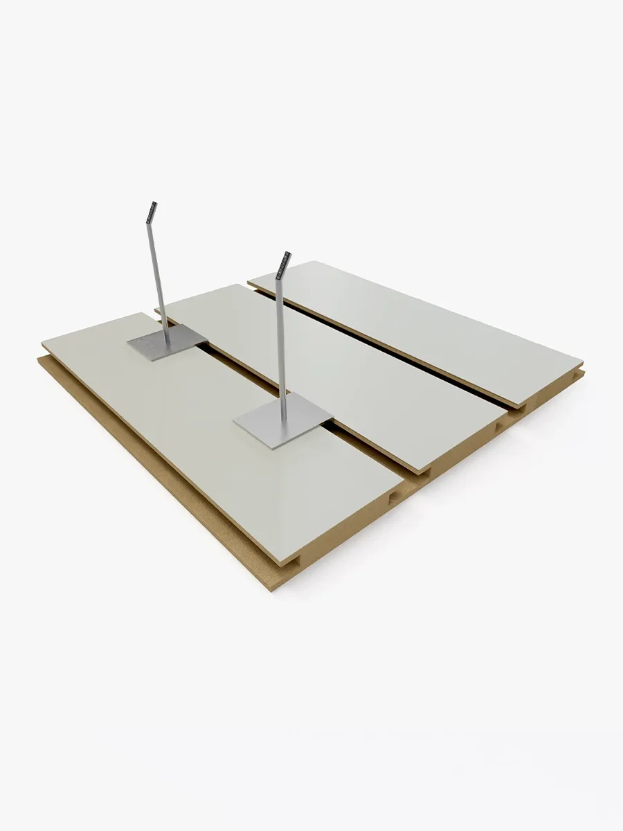 Painel canaletado usinado em MDF com fresa de canal