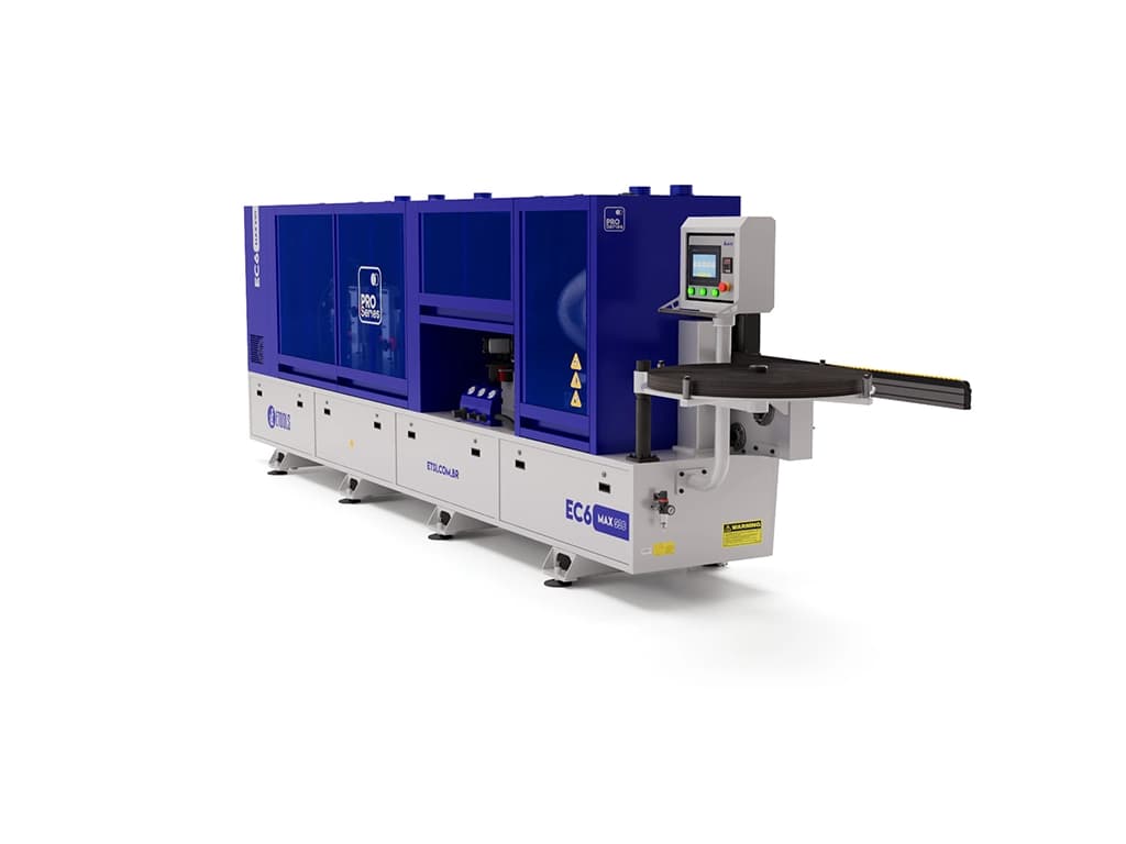 Coladeira de borda EC6 Max S30 com 6 grupos e tela touch