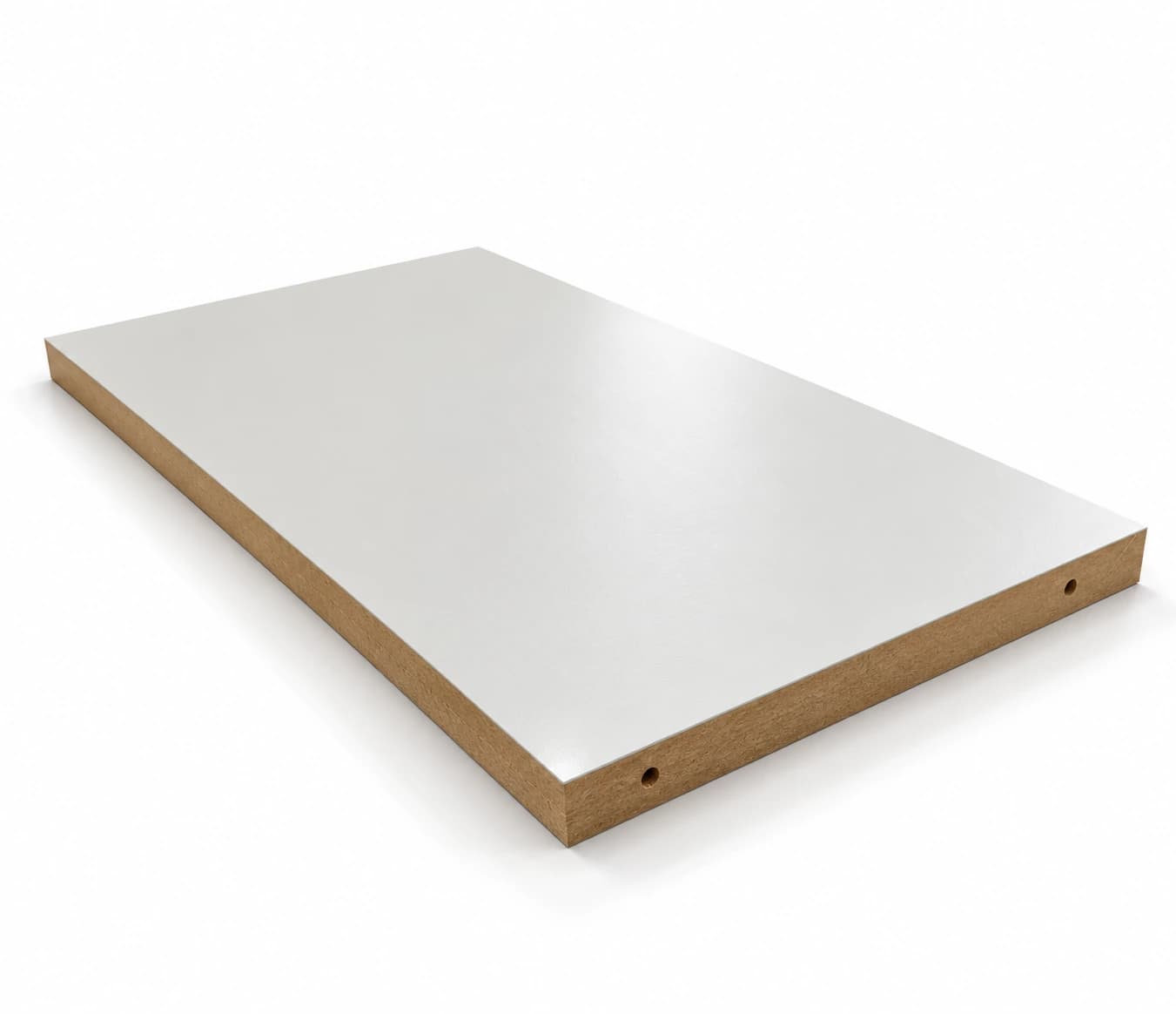 Furo simples no topo de uma chapa de MDF, feito na Easy Drill 6