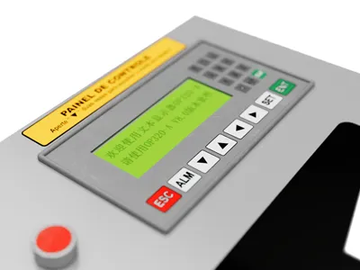 Painel IHM em LCD, item de série da Furadeira Easy Drill 6