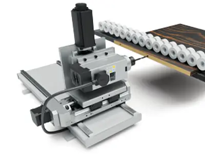 Cabeçote Drill Side, item de série da Coladeira de Borda EC6 Max S30 Drill Side