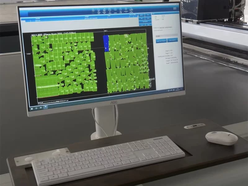 Software CAD/CAM, item de série da Mesa de Corte Digital EK 1625