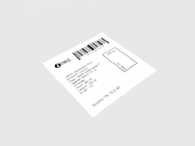 Etiqueta de identificação 60 x 60 mm, item de série da Célula de Nesting Pro Max Nesting