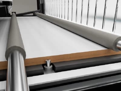 Rolos pressores, item de série da Célula de Nesting Pro Max Nesting