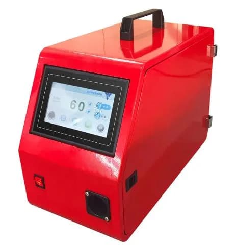 Alimentador de arame da SFE 1500W, gabinete vermelho com tela touch e alça de transporte
