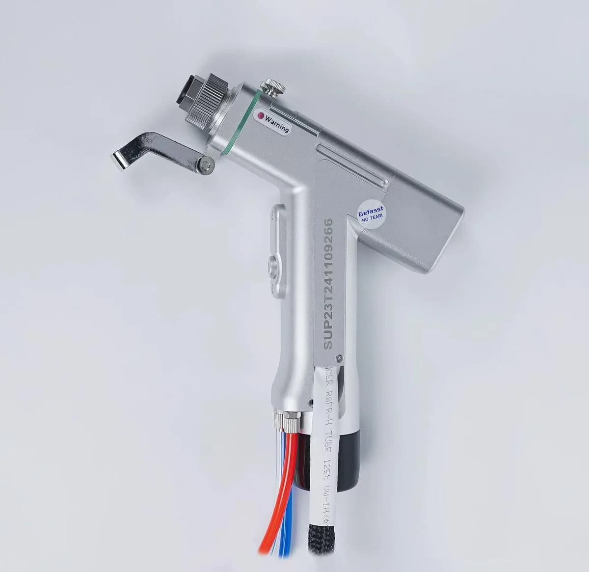 Cabeça de solda a laser Suplaser Sup23T com suporte de arame, gatilho e mangueiras de água e gás