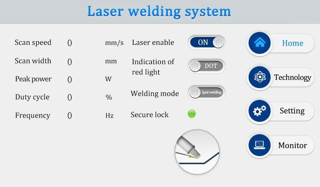 Software Suplaser, item de série da Máquina de Solda a Laser SFE 1500W