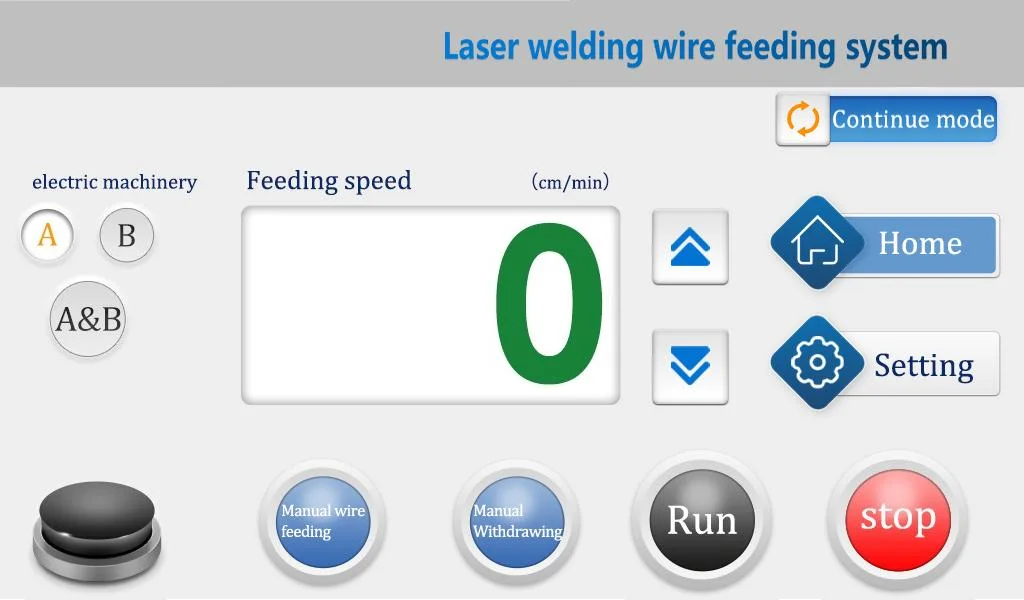 Painel do alimentador, item de série da Máquina de Solda a Laser SFE 2000W