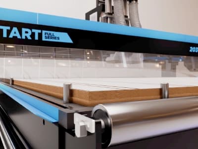 Esquadro pneumático, item de série da Router CNC Start Full 2030
