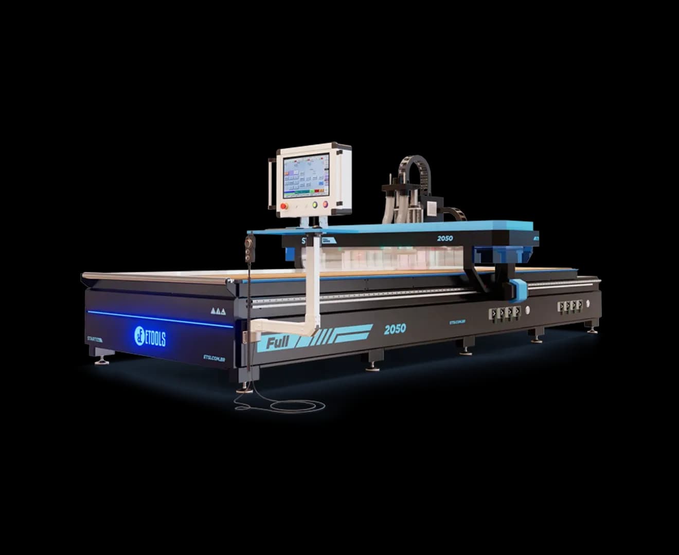 Router CNC 5 metros Start Full 2050 processando chapa inteira de ACM